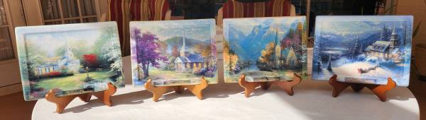 Thomas Kinkade "Faith for All Seasons" Limited Edition Plates 1