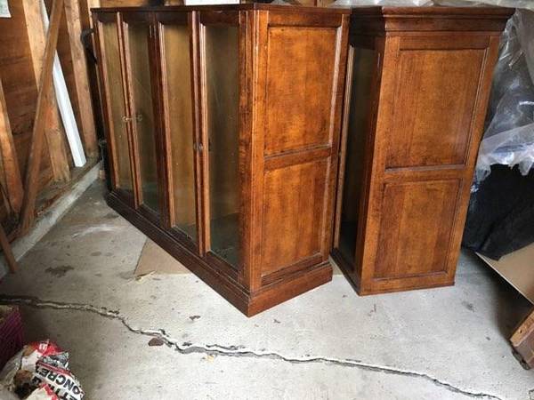 Solid Oak storage cabinets 1