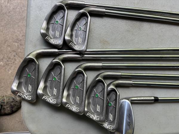PING KARSTEN アイアンセット 3-9, S, W PING ISI Karsten Iron Set 3-PW Steel JZ Green Dot RH 8 Clubs Clean