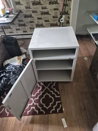 Computer stand, metal roling storage cabnet - furniture - by owner