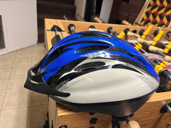 bike helmet, lock cables & seat 1
