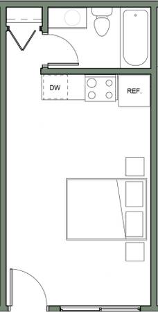 Studio under $1000, Elevator, Bark Park 1
