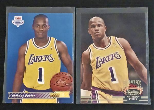 1992-93 Anthony Peeler ROOKIE Cards Upper Deck #11 Stadium Club #250 1