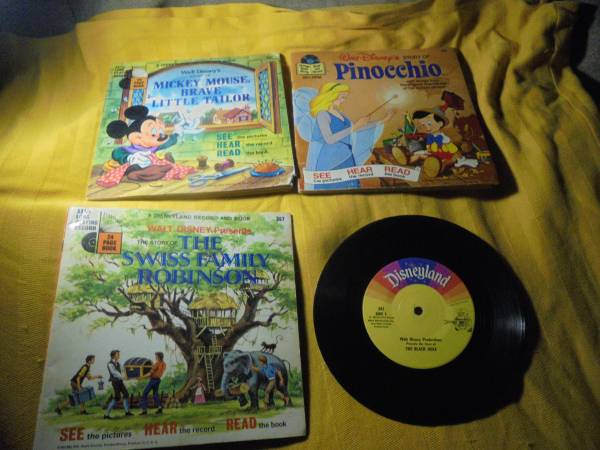 1971-1979 DISNEY Book & Record Sets!! Pinocchio! Mickey! $33.00 Shippe 1