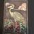 Jim Smith RAKU Stork wall plaque 2 thumbnail