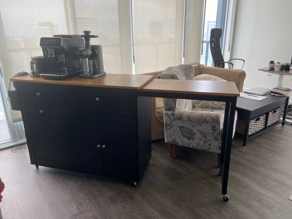 Extendable kitchen island with storage 1