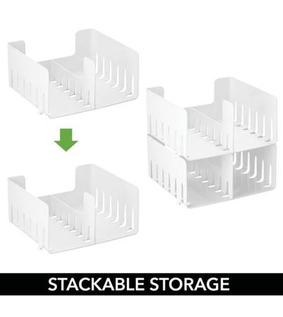 mDesign Stackable Shoe Storage Organizer 1