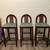 3 BAR STOOLS mobilia shell theme upholstery wood frame Travatti 2 thumbnail