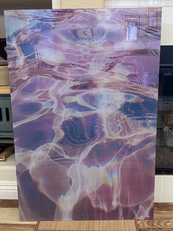 Large 3ft x 2ft Abstract Acrylic Wall Art - Iridescent/Fluid Style 1