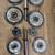 Adjustable Spin-lock Cast Iron  Chromed Dumbbells w/ pairs of 5s a d 3s pounders 15 thumbnail
