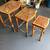 🌟 Vintage Bamboo Nesting Tables – Rustic Star Motif with Stone/Metal 7 thumbnail