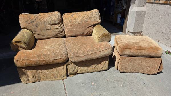Sofa Couch with Ottoman 1