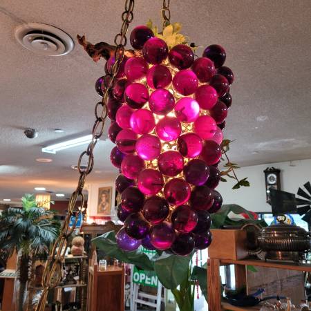 Vintage Purple Grape Pendant Lamp 1