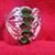 925.Silver Diopside Pair Shaped Swirl Setting Ring 4 thumbnail