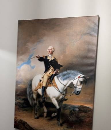George Washington on Horseback Canvas Art - Large 35x47" 1