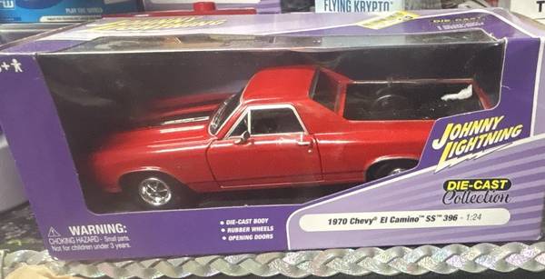 Johnny Lightning 1970 Chevy El Camino SS 396 Die-Cast 1:24 Red 1