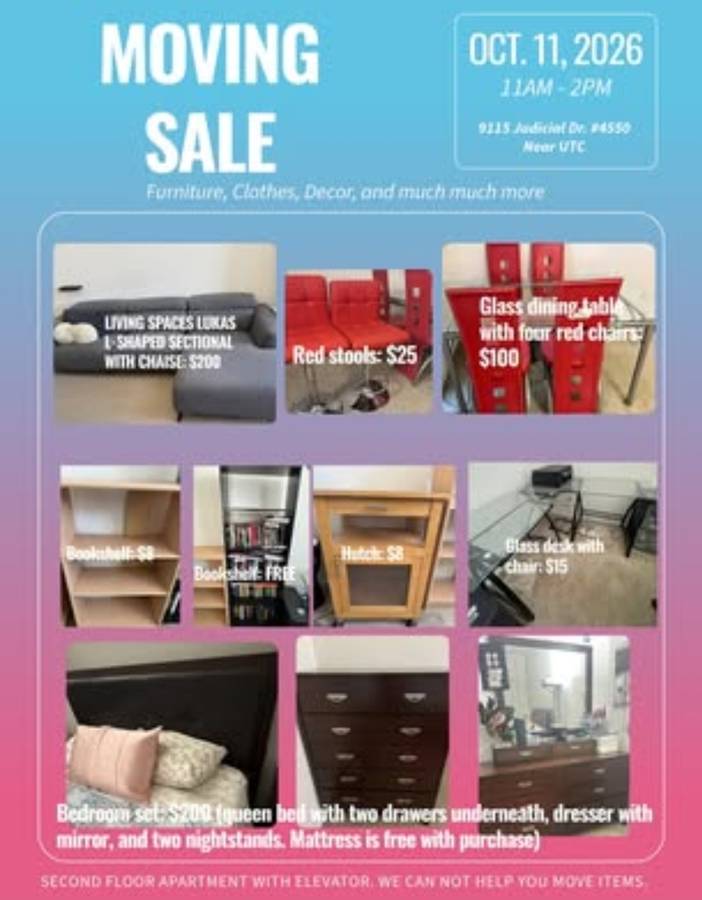Photo 1 of 13 from Moving Sale - Everything Must Go (UTC area)