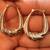 14K Italian Yellow Gold Hoop Earrings with some white Gold 3 thumbnail