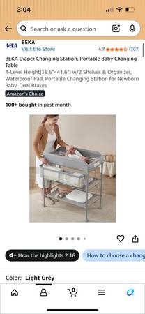 Portable changing table 1