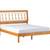 Modern Brown Solid Wood Frame Full Platform Bed Geometric X Design 1 thumbnail