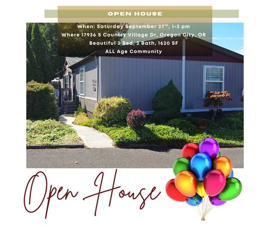 $250,000 / 3br - 1620ft2 - Beautiful 3 Bed, 2 Bath, 1620 SF Fleetwood in Park (Oregon City)63820882293251120