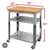 BUTCHER BLOCK STAINLESS STEEL CART 4 thumbnail