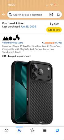 Mous iPhone 17 Pro Max case 1