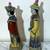 BEAUTIFUL PAIR OF CHINESE PAINTED CERAMIC STATUES OF STANDING FIGURES 3 thumbnail