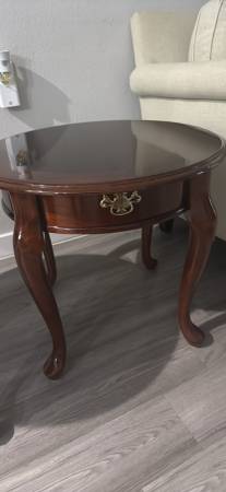 Two Solid Wood End Tables 1