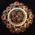 Large Amber and Faux Pearl Brooch 1 thumbnail