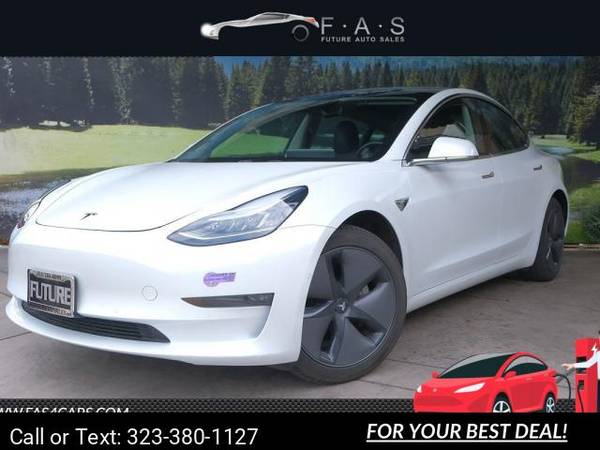 2019 Tesla Model 3 Long Range sedán Blanco Perlado Multi-Capa - $23,495 (LLAME AL 323-380-1127 PARA DISPONIBILIDAD)63624654231425120