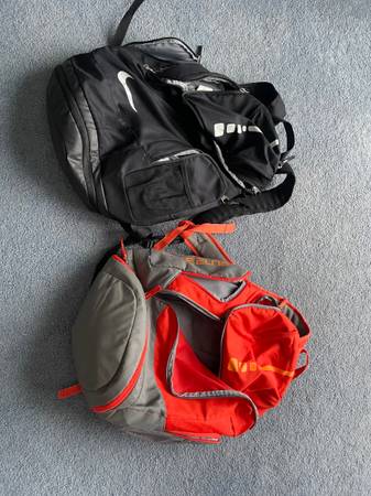 Two Nike Elite Backbacks - Black and Orange 1