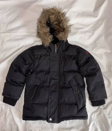 J Whistler Size 6 Kids Bomber Jacket Black Puffer Hooded Parka 1