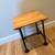 A rustic look pine and steel pipe table in very good condition 5 thumbnail