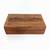 Carved Wooden Box with Brass Inlay & Divided Interior Compartments 1 thumbnail