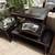 3pc Dark Wood Coffee & End Tables w/Glass Inlay 1 thumbnail