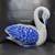 Chinoiserie Vintage Style Cobalt Blue White Swan Planter Ceramic Vase 10"x 8" 5 thumbnail