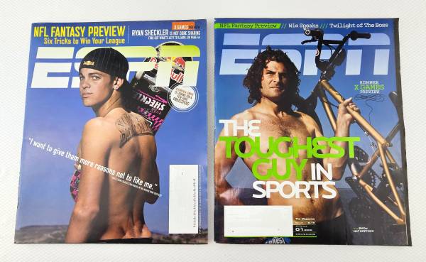 ESPN Magazine - RYAN SHECKLER Skate, MAT HOFFMAN Bmx X Games 1