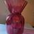 Radiant Rare Pilgrim Cranberry Handblown Glass Flower Vase 1 thumbnail