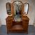 Stunning refinished vintage walnut vanity dresser with mirror 2 thumbnail