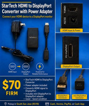 StarTech Active HDMI to DisplayPort Converter 1