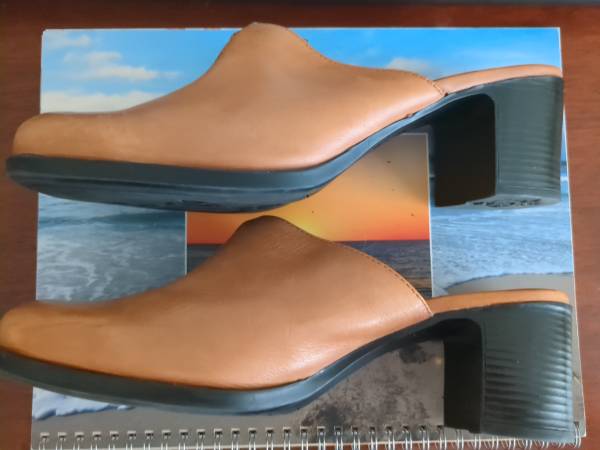 Clarks Leather Mules 1