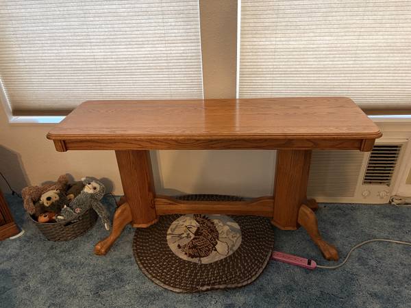 Solid Oak Sofa Table / Console Table 1