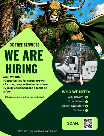 HIRING! Tree Service Crew all positions 1