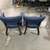 Vintage Wooden Blue Rolling Guest Chair BUY 3 GET ONE 50% OFF 4 thumbnail