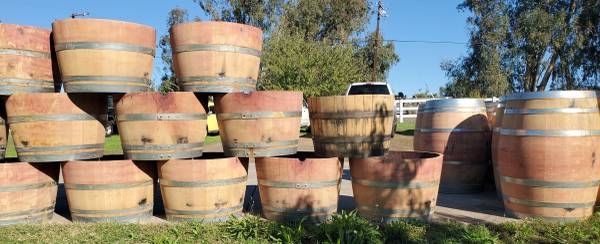 🍁 Authentic Wine Barrel Planters – Spring Ready – Wilton / Sac 1