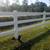 WHITE PVC FENCEING 16ft rails 8ft rails and 3 hole posts 1 thumbnail