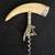 ANTIQUE WINE OPENER- CORKSCREW BOAR TUSK, STERLING, METAL- NICE VINTAG 4 thumbnail