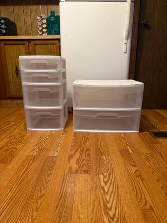 Plastic Storage Drawers - 2 Drawers And 4 Drawers 1