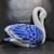 Chinoiserie Vintage Style Cobalt Blue White Swan Planter Ceramic Vase 10"x 8" 8 thumbnail